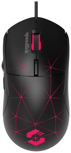 SpeedLink CORAX Gaming-Maus USB Schwarz 5 Tasten 3200 dpi Beleuchtet, Integriertes Scrollrad