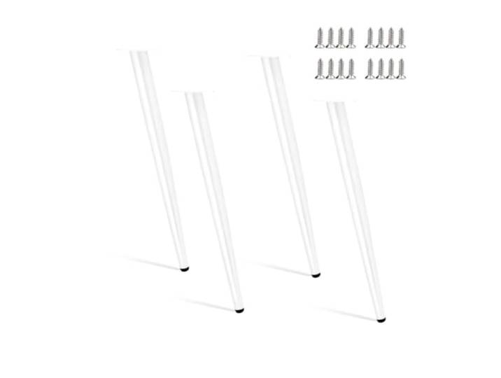 Verstellbare Tischbeine Metall 4 Stück 65cm Ersatz Schreibtisch Schrank Verstellbar, Metall, 4 Stück, 65cm, Stabil, Schreibtisch, Stuhl, Sofa, Schrank, Kommode, Bett(Weiß,60cm)