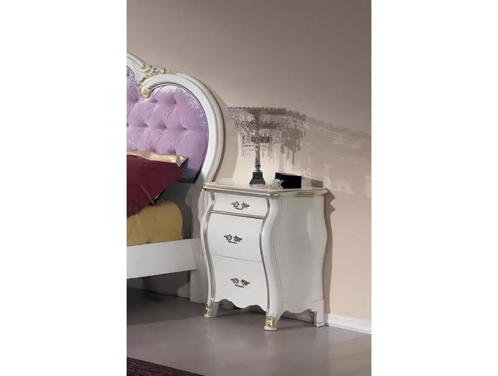 Xlmoebel Nachttisch Klassischer Holzschrank-Nachttisch mit eleganten Schubladen (1-St., Nachttisch), Hergestellt in Europa
