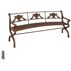 BISCOTTINI INTERNATIONAL ART TRADING Biscottini Garten-Balkonbank - Eisenbank für den Außenbereich 205x64x85 cm - Gartensofa für den Außenbereich - Metallbank - Eisensofa