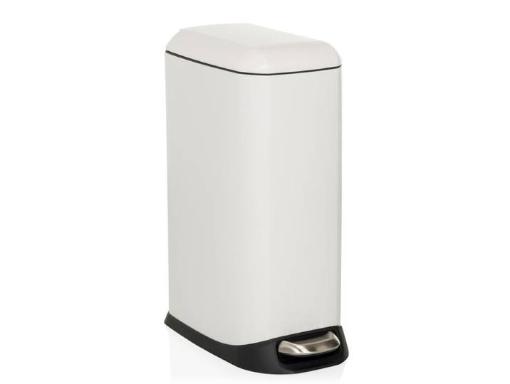 Collecteur De Déchets / Poubelle Clean Slim 20 L Acier Blanc Hjh Office