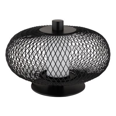 NOWA LED Tischleuchte "ASTARI", schwarz, 1, Ø 22cm H: 15cm, 1 Stk., Leuchten, Tischlampe, Metallgeflecht, Schlafzimmer, Wohnzimmer, LED Tischleuchte