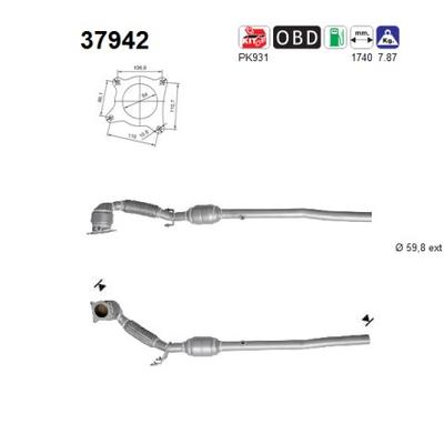 AS Katalysator 37942 für VW