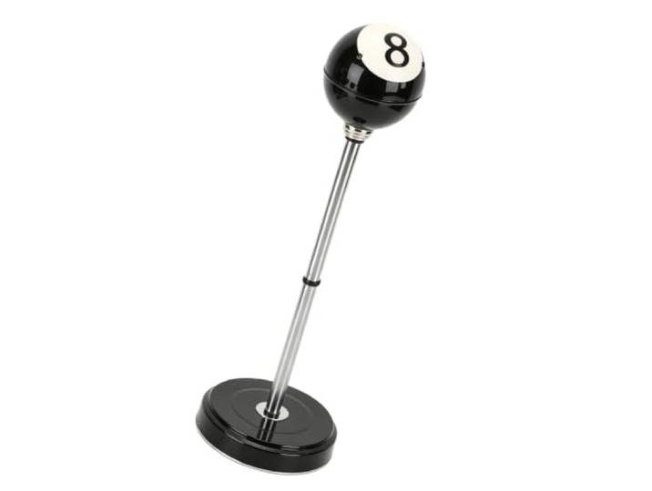 Cendrier sur pied Relaxdays\, hauteur réglable de 37\,5 à 70 cm\, noir/argent Acier\, style billard\, pied\, cendrier
