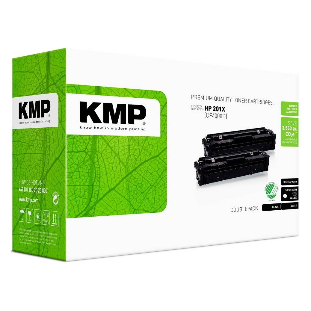 KMP Toner Doublepack H T215DX, Schwarz/Schwarz (BK) (2536,3021)