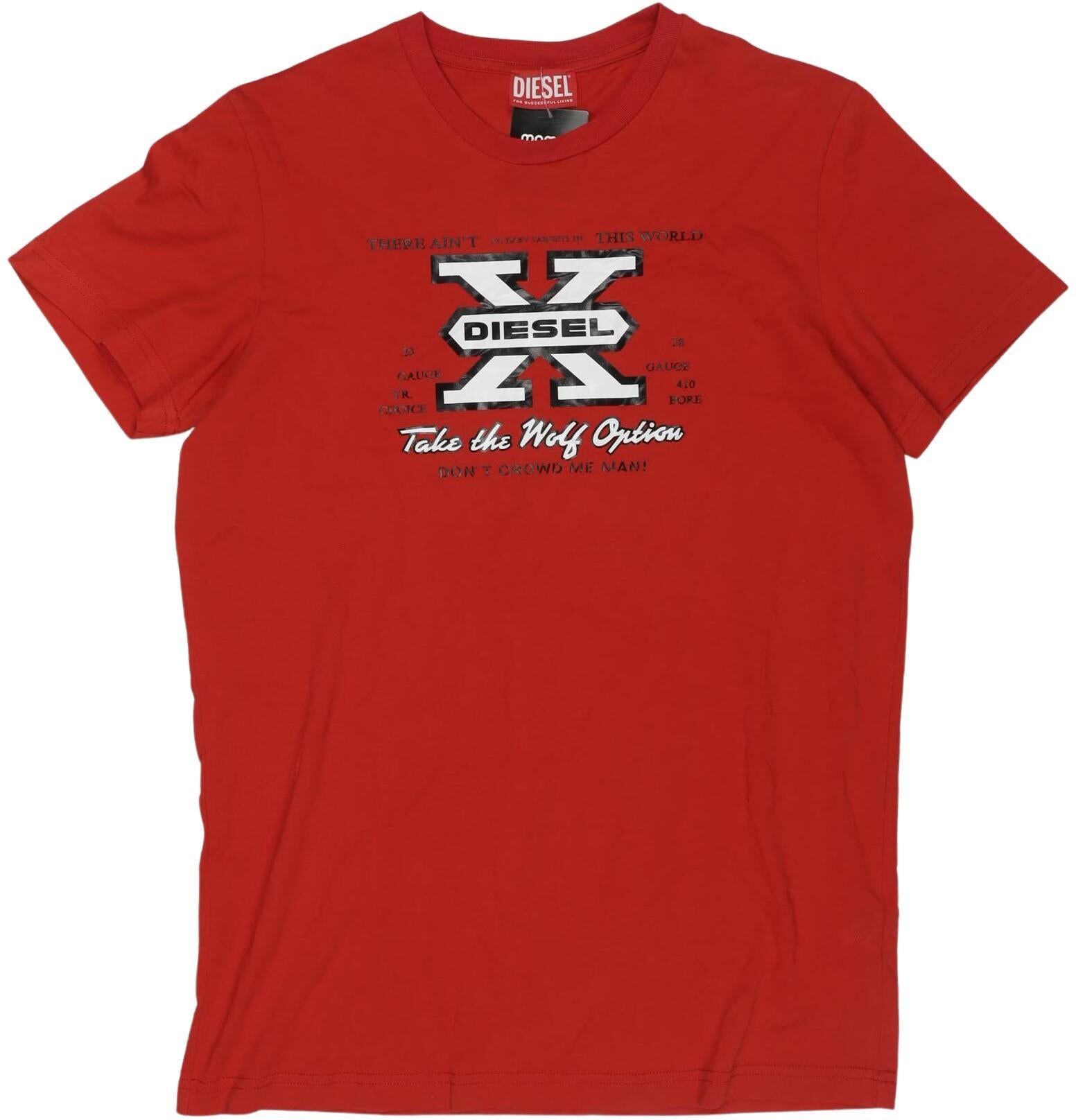 Diesel Jungen T-Shirt, Rot, Gr. EU 176, Baumwolle - Second Hand