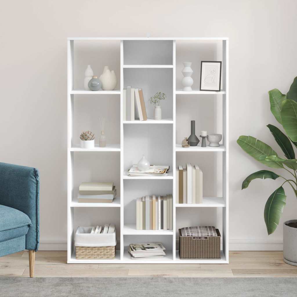 vidaXL Séparateur de pièce/Bibliothèque Blanc 100x24x140 cm