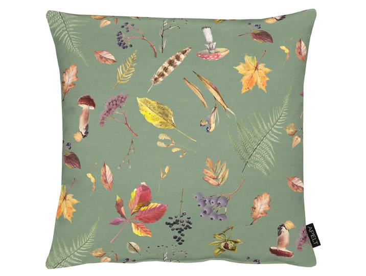 Coussin Automne type A Vert/Vert 48 x 48cm Tissu mélangé