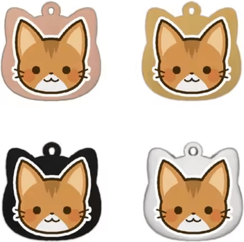 Inspire Curations PawPrint Personalized Stainless Steel Pet ID Tag 12 golden