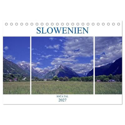 Slowenien - Soca Tal (Tischkalender 2027 DIN A5 quer), CALVENDO Monatskalender