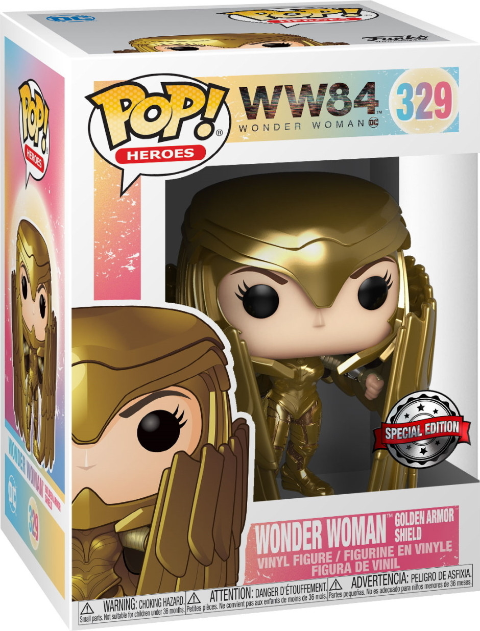 Funko Pop! WW84 Wonder Woman Gouden Pantser Schild 329 Special Edition Vinyl figuur