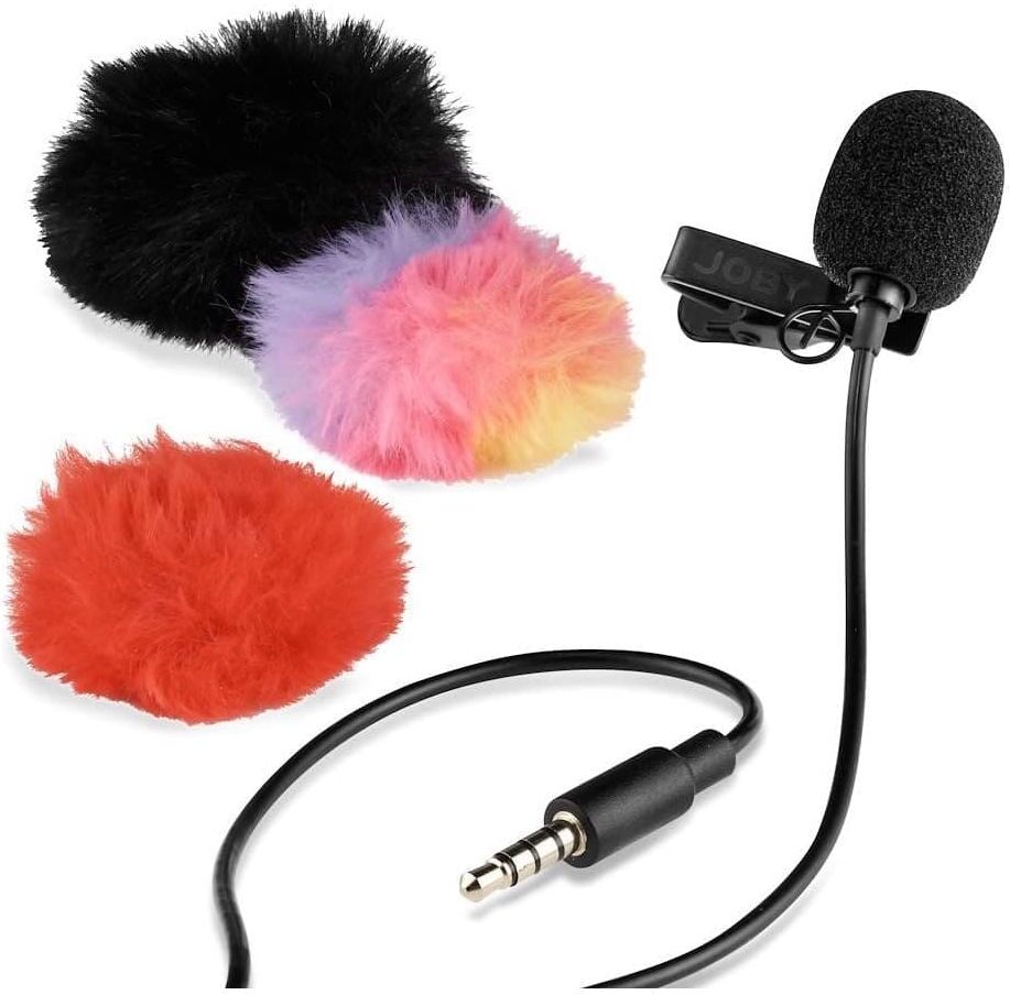 Joby Wavo Lav Mobile Microphone, Lavalier Microphone with Clip, Portable Microphone for Smartphones and Cameras, New