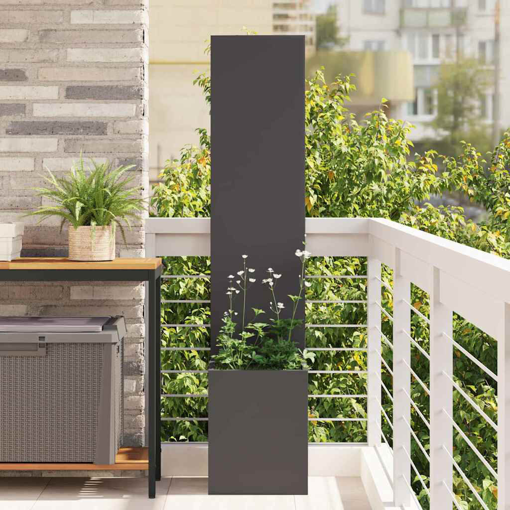 Brayden Studio Outdoor Planter Box Black 140cm H x 32cm W x 32cm D