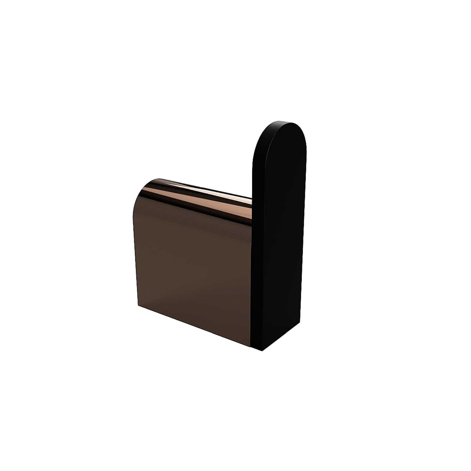 Brillantbad BALLA Kleiderhaken Messing Schwarz Kupfer 20x60x46 mm für Bad & Küche >> zum Bohren