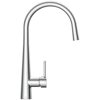 Küchenarmatur WELLTIME "Niagara", grau (chromfarben), H:41,5cm T:25cm Ø:5cm, Messing, Armaturen, Spülenarmatur, Küchenarmatur mit hohem Auslauf, Hochdruckarmatur