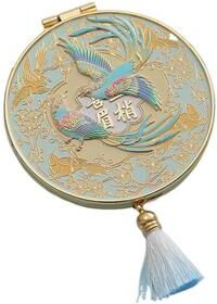 Fusion Finds Vintage Compact Makeup Mirror Portable Folding Metal Pocket Mirror For Travel & Everyday Beauty blue