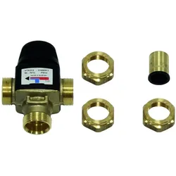 Vaillant Warmwasser-Thermostatmischer 302040 mit Klemmringverschraubung 22mm, 3/4"