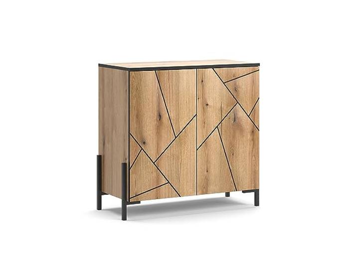Vicco Kommode Hatto , Eiche 84 x 80.1 cm geeignet zur Ablage und Aufbewahrung im Schlafzimmer