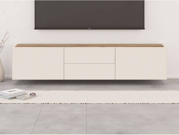TV-Board GOODPRODUCT Sky45 , beige (cashmere farbe), B:206cm H:56cm T:47cm, Holzwerkstoff, MDF, Sideboards, TV-Board, Lackiert mit wasserbasiertem UV-Lack