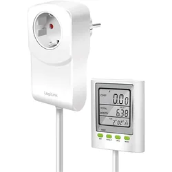 LogiLink Energiekosten-Messgerät mit CO2-Berechnung & Kabelverlängerung – Strom sparen leicht gemacht