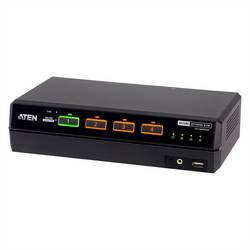 ATEN CS1144DPH4C 4-Port USB 5K DP/HDMI, Dual Bildschirm Universal Secure KVM Switch mit Cardreader CS1144DPH4C-AT-U
