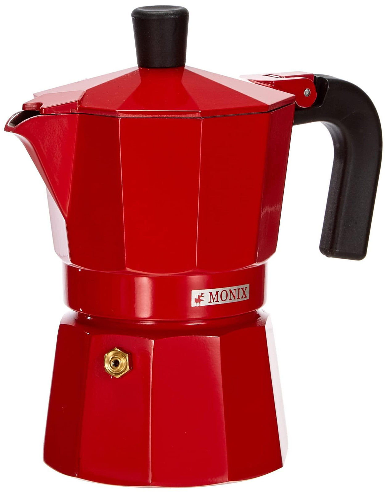 Monix Moka-kan koffiezetapparaat, Rood, voor 3 kopjes
