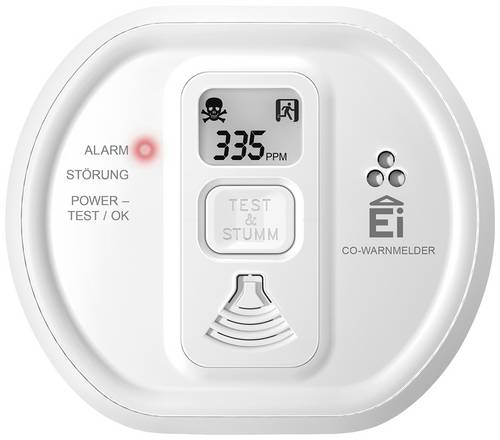 Ei Electronics Ei208D-3X179 Kohlenmonoxid-Melder inkl. 10 Jahres-Batterie batteriebetrieben detektiert Kohlenmonoxid