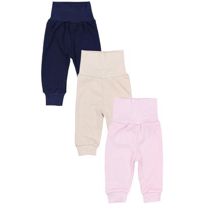 Pumphose TUPTAM "Pumphose Baby Mädchen Lange Pumphose 3er Pack", Mädchen, Gr. 98, N-Gr, beige (beige, dunkelblau, puderrosa), Obermaterial: 100% Baumwolle CO., Hosen