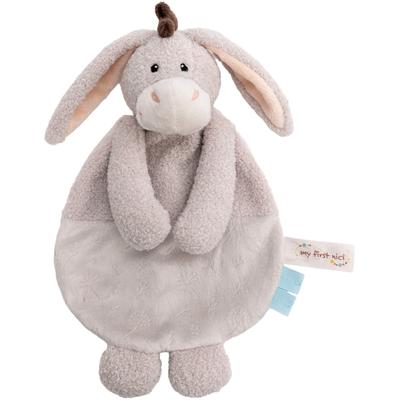Schmusetuch NICI "My First Nici, Schmusetuch Esel 25x17cm", Baby, grau, Plüsch, Polyester, Schnuffeltücher