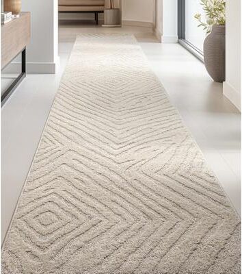 Well Woven Custom Size Runner Harlow Relajo Modern Solid Striped Soft Stair Rug