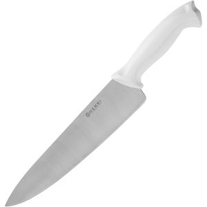 Hendi Kochmesser HACCP 842751, mit Kunststoffgriff weiß, Edelstahl, Klingenlänge 24 cm