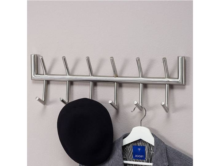 Porte-manteau mural Starkow 60 x 19 x 10cm Argenté