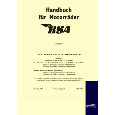 Handbuch für BSA-Motorräder (1956), Taschenbuch von , Salzwasser, 978-3-941842-63-2