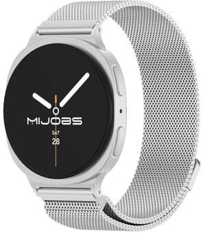 Everyday Crate MIJOBS Samsung Galaxy Watch8 Classic Milanese Magnetic Watch Band Stainless Steel Mesh Strap silver