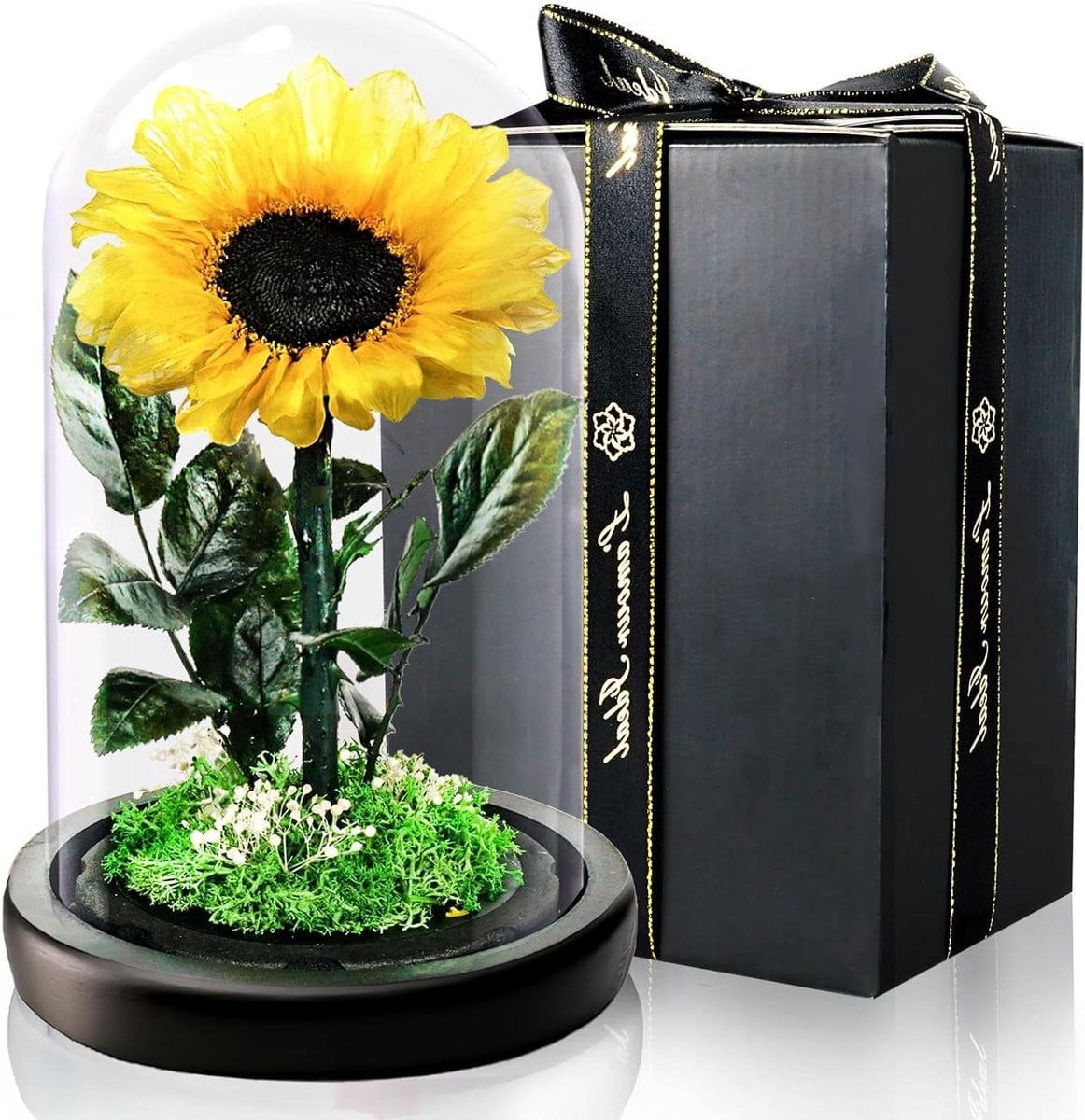 Zonnebloem Kunstbloem Terrarium Decoratie - Geel