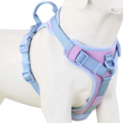Uplift Essentials Luxury Chocolate No Pull Dog Harness Adjustable Personalized Comfort Strap purple m
