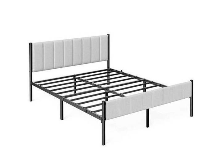 Boxxx Bett, Grau, Schwarz, Metall, 160x200 cm, Schlafzimmer, Betten, Doppelbetten