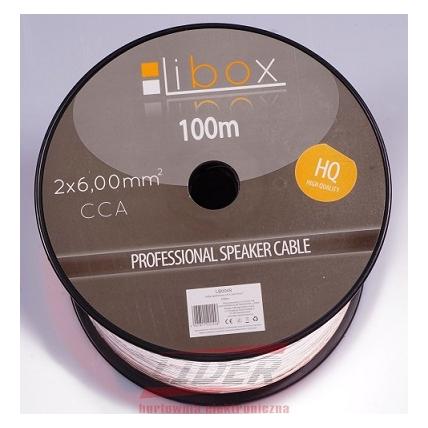 Libox Kabel głośnikowy 2x6 00mm LB0049 Audio-Kabel 100 m Transparent (100 m, 6 mm²) (LB0049)