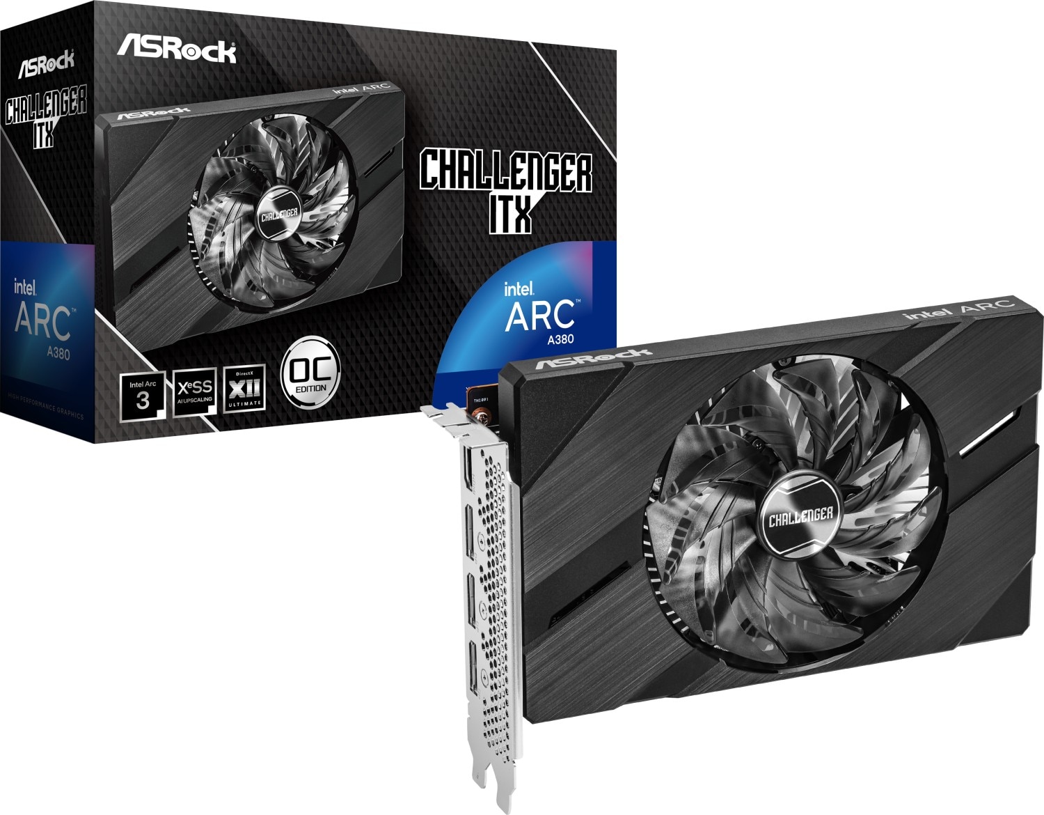 ASROCK Intel Arc A380 Challenger ITX OC Grafikkarte 6 GB