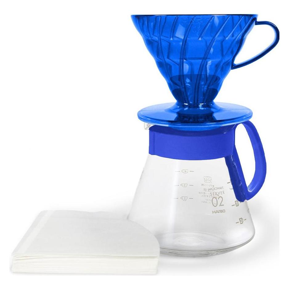 Hario Kaffeefilter Glas Gr.02 blau (115846)