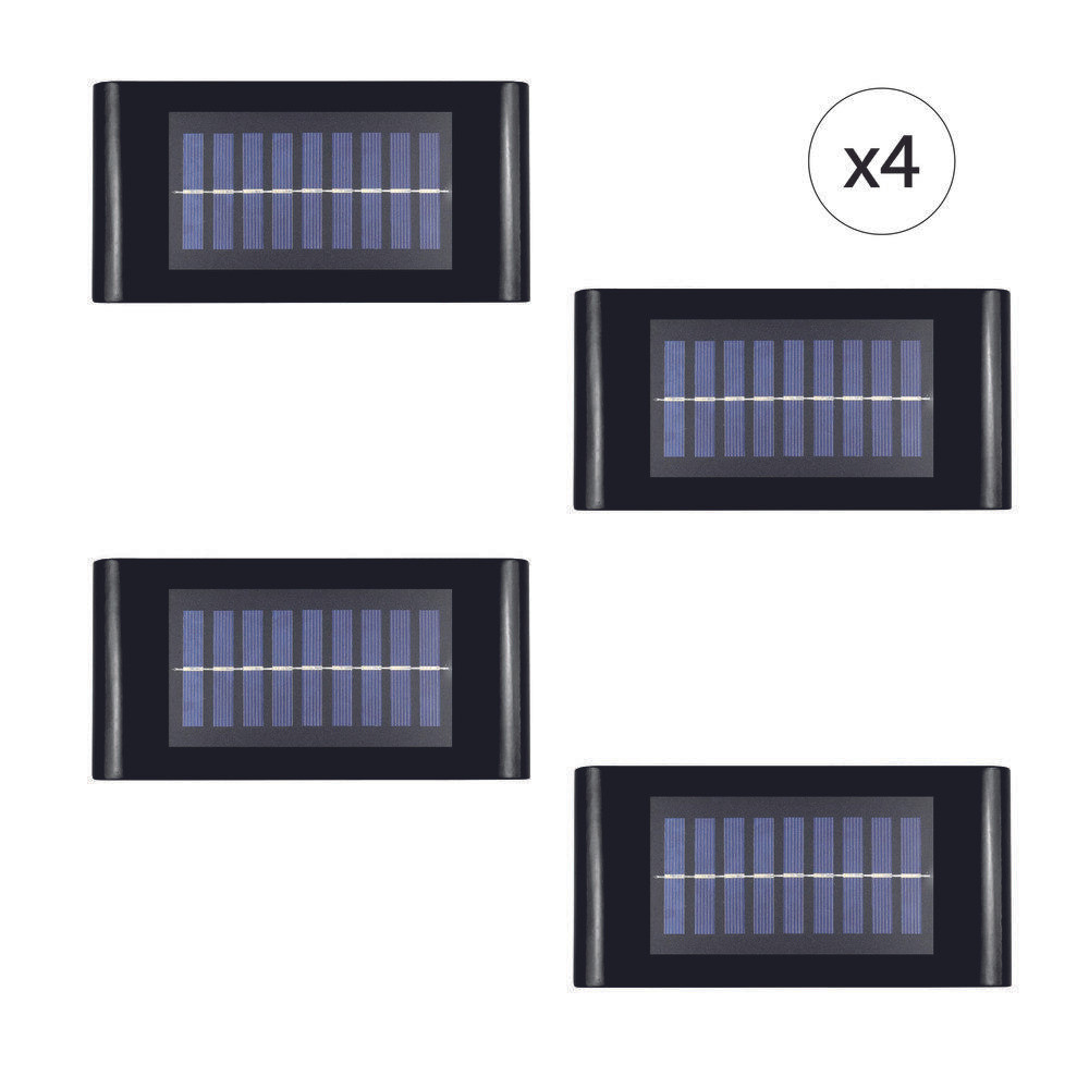 EZIlight Solar LED Wandlamp Up & Down met Zonnepaneel, Set van 4