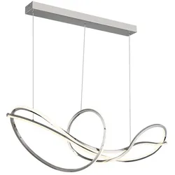 Designleuchte Hängelampe Pendelleuchte Fernbedienung LED CCT dimmbar verchromt