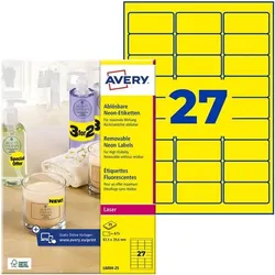 Avery Zweckform 675er-Pack Neon-Etiketten gelb