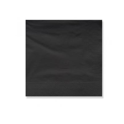 Karton 60 Stück. Papierservietten 20x20 2 Lagen – Farbe – Schwarz
