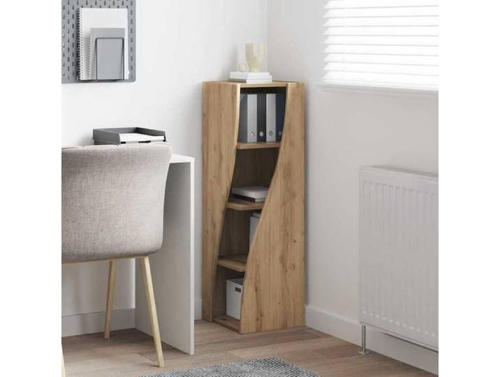 Marron Cabinet rangement Armoire d'angle 1 PC Chêne artisanal 32x32x102cm Bois d'ingénierie N3604