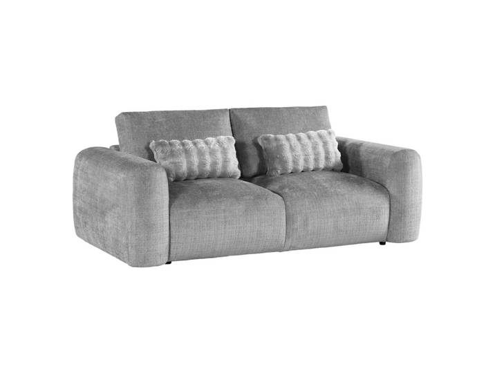 Canapé 2 places BELLO tissu gris
