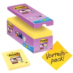 Post-it Super Sticky Haftnotizblock »Super Sticky Notes« 76 x 76 mm, 16 Stück gelb
