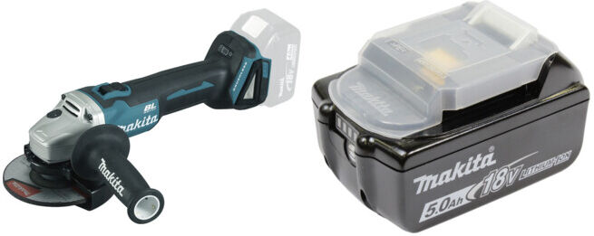 Set Makita Akku Winkelschleifer DGA504Z + Akku-BL1850B Li 18,0V 5.0Ah - 197280-8
