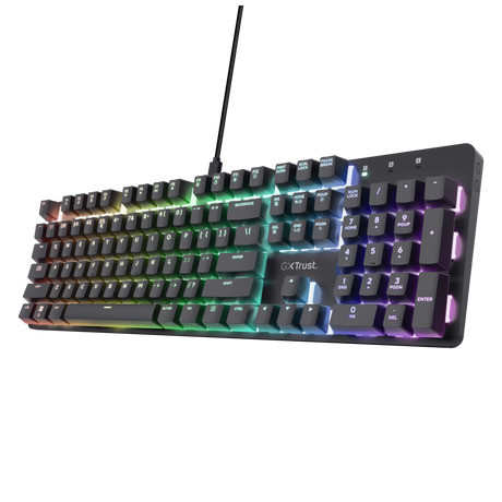 Trust GXT 871 Zora Mechanisch Toetsenbord met RGB-LED, USB, QWERTY, Zwart