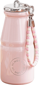 Uplifted Trends Mini Insulated Cup Leak Proof Stainless Steel Pocket Cup With Chain pink